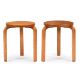 ALVAR AALTO (FINNISH, 1896-1976), A PAIR OF 'MODEL NO. 60' STOOLS; DESIGNED 1932-1933; LATE 1930s - Image 2 of 4