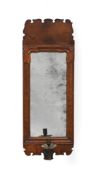 AN UNUSUAL GEORGE II WALNUT GIRANDOLE MIRROR, CIRCA 1740