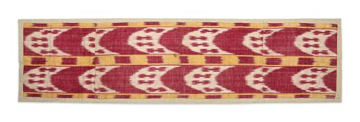 A SILK IKAT PANEL, UZBEKISTAN, CIRCA 1890