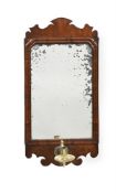 A GEORGE II WALNUT GIRANDOLE MIRROR, CIRCA 1740