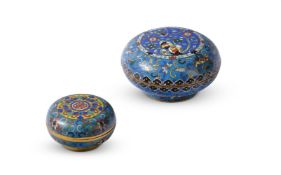 A CHINESE CLOISONNE ENAMEL BOX AND COVER, 18TH OR 19TH CENTURY