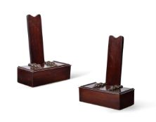 A PAIR OF REGENCY MAHOGANY PLATE OR SALVER STANDS, BY GILLOWS, CIRCA 1815