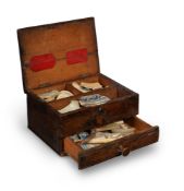 AN OAK COLLECTOR'S BOX INSCRIBED 'YORK ARCHAEOLOGY SOCIETY' 19TH CENTURY