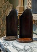 A PAIR OF GEORGE III MAHOGANY DECANTER STANDS, CIRCA 1760