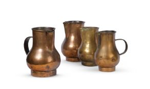 A GROUP OF FOUR BRONZE JUGS, 17TH CENTURY