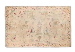 A RARE QUEEN ANNE EMBROIDERY DEPICTING ‘THE CONTINENTS’, ENGLAND, EARLY 18TH CENTURY