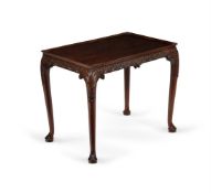 A GEORGE II CARVED MAHOGANY SILVER TABLE, MID 18TH CENTURY