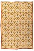 A FLAME-STITCH SILK PANEL, HUNGARY, CIRCA 1900