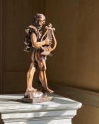A CARVED OAK FIGURE OF ORPHEUS, PROBABLY FLEMISH OR GERMAN, 17TH OR 18TH CENTURY