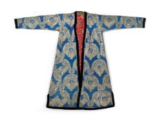 AN UZBEK SILK AND METAL THREAD COAT, LAST QUARTER 19TH CENTURY