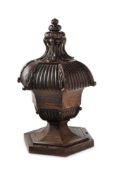 A GEORGE II CARVED OAK ARCHITECTURAL FINIAL, MID 18TH CENTURY