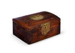 Y A CHARLES II KINGWOOD AND GILT METAL MOUNTED BOX, CIRCA 1660