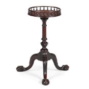 A FINE GEORGE III MAHOGANY CANDLE STAND, CIRCA 1760