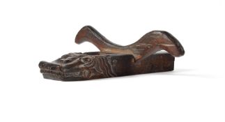 AN OCEANIC ZOOMORPHIC WOOD PLANE, 19TH CENTURY OR EARLIER