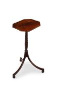Y A GEORGE III MAHOGANY AND ROSEWOOD CROSSBANDED TRIPOD TABLE, CIRCA 1810