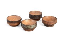 A GROUP OF FOUR IRON BOUND ELM BOWLS, SUSSEX, 18TH CENTURY