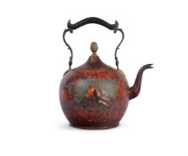 A TOLE PEINTE TEAPOT, CIRCA 1760