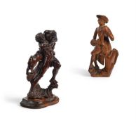 AFTER THE ANTIQUE, TWO CARVED SOFTWOOD FIGURES