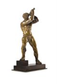 A BRONZE FIGURE OF HERCULES, 18TH OR 19TH CENTURY