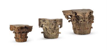A CARVED GILTWOOD CORINTHIAN CAPITAL, 18TH CENTURY