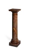 AN AFRICANUS MARBLE PEDESTAL COLUMN, 18TH OR 19TH CENTURY
