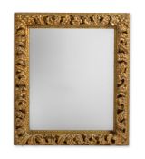 A CHARLES II CARVED GILTWOOD MIRROR, LATE 17TH CENTURY