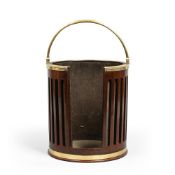 A GEORGE III MAHOGANY AND BRASS MOUNTED PLATE BUCKET, CIRCA 1790