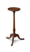 A GEORGE III FRUITWOOD CANDLE STAND, MID 18TH CENTURY