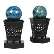 A PAIR OF EBONISED FRET-PIERCED WASTEPAPER BASKETS, IN GEORGE III-STYLE, LATE 20TH CENTURY