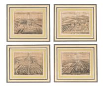 AFTER JAN KIP (DUTCH 1652/53-1722), SET OF FOUR ARCHITECTURAL DESIGNS