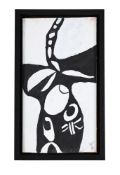 λ EWART JOHNS (BRITISH 1923-2013), BLACK ON WHITE