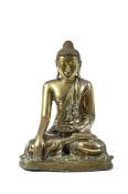 A BRONZE FIGURE OF BUDDHA, MANDALAY PERIOD (1853-1948)
