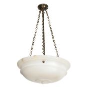 AN ALABASTER CEILING LIGHT, MODERN