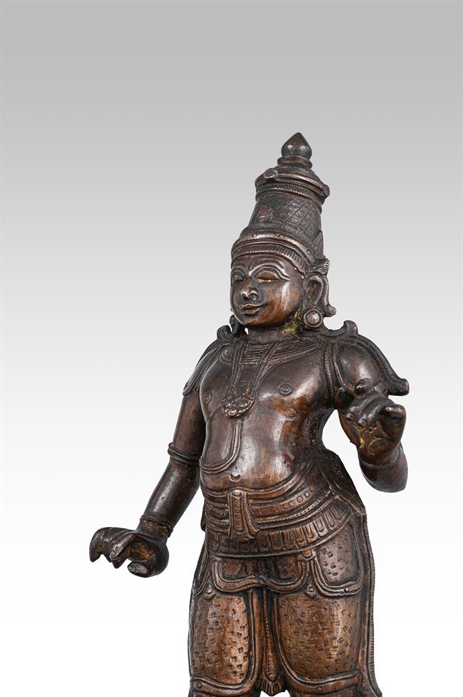 TWO INDIAN BRONZE DEITIES, 20TH CENTURY - Image 3 of 4