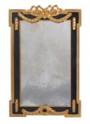 A GILTWOOD AND PAINTED MIRROR, BY BEAUMONT & FLETCHER