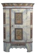 A POLYCHROME PAINTED WARDROBE IN TYROLEAN TASTE, 20TH CENTURY