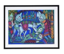 λ LOUIS MARCHAND DES RAUX (FRENCH 1902-2000), LA CHUTE DE CHEVAL