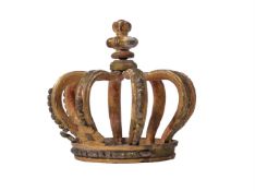 IBERIAN CARVED GILTWOOD AND GESSO CROWN OF THE VIRGIN, POSSIBLY IBERIAN, 19TH CENTURY