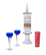 A SELECTION OF MODERN GLASSWARE, OF RECENT MANUFACTURE
