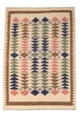 A FLATWOVEN KILIM, IN SWEDISH STYLE
