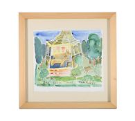 λ LORNA VAHEY (BRITISH B. 1946), BEL LODGE AND DONKEYS