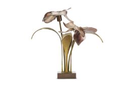 WILLY DARO (BELGIAN, 1912-1990); A FLORAL LAMP; CIRCA 1970