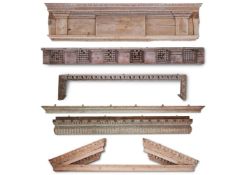 SIX ARCHITECTURAL CARVINGS AND MOULDINGS, MOSTLY 18TH CENTURY