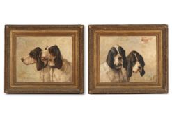 LOUIS DAREY (FRENCH 1863-1914), STUDY OF HOUNDS