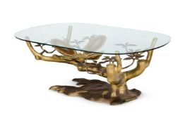 JACQUES DUVAL-BRASSEUR (FRENCH 1934-2021); ATTRIBUTED, A BUTTERFLY AND TREE LOW TABLE