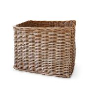 A COUNTRY HOUSE WICKER LOG BASKET OF MONUMENTAL SCALE, 20TH CENTURY