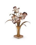 WILLY DARO (BELGIAN, 1912-1990); A FLORAL LAMP; CIRCA 1970