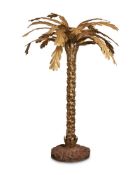 A LARGE FRENCH 'PALM' STANDARD LAMP; SECOND HALF 20TH CENTURY