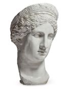 A PLASTER CAST OF THE MONUMENTAL HEAD OF THE LUDOVISI JUNO, MODERN