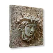 A STONEWARE PANEL OF A MEDUSA MASK, 20TH CENTURY